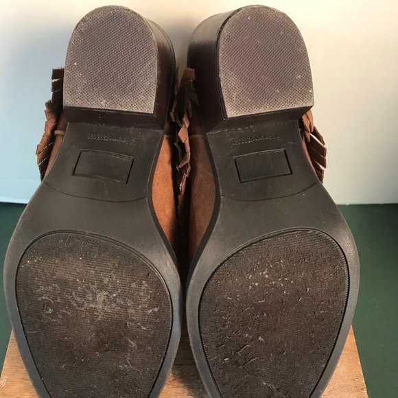 Mudd Tan Suede With Five Straps Across Ankle - Picture 9 of 9